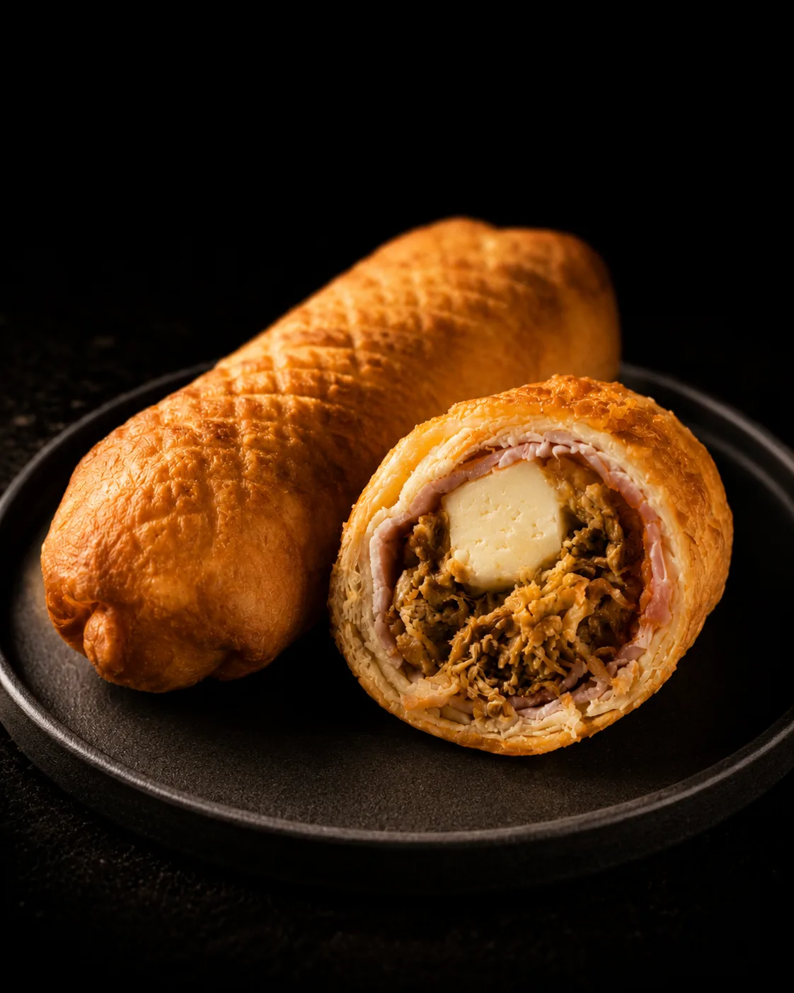Moñongo: tequeño con plátano y carne mechada